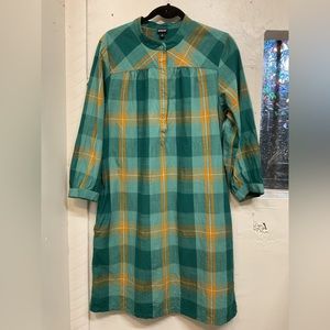 Patagonia Organic Cotton Plad Dress,‎ Size 8